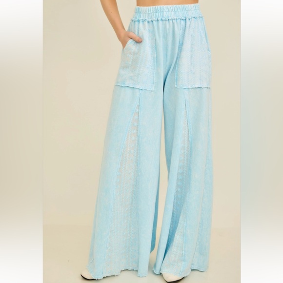 J.Her Pants - J.Her Light Blue Wide-Leg Women's Pants